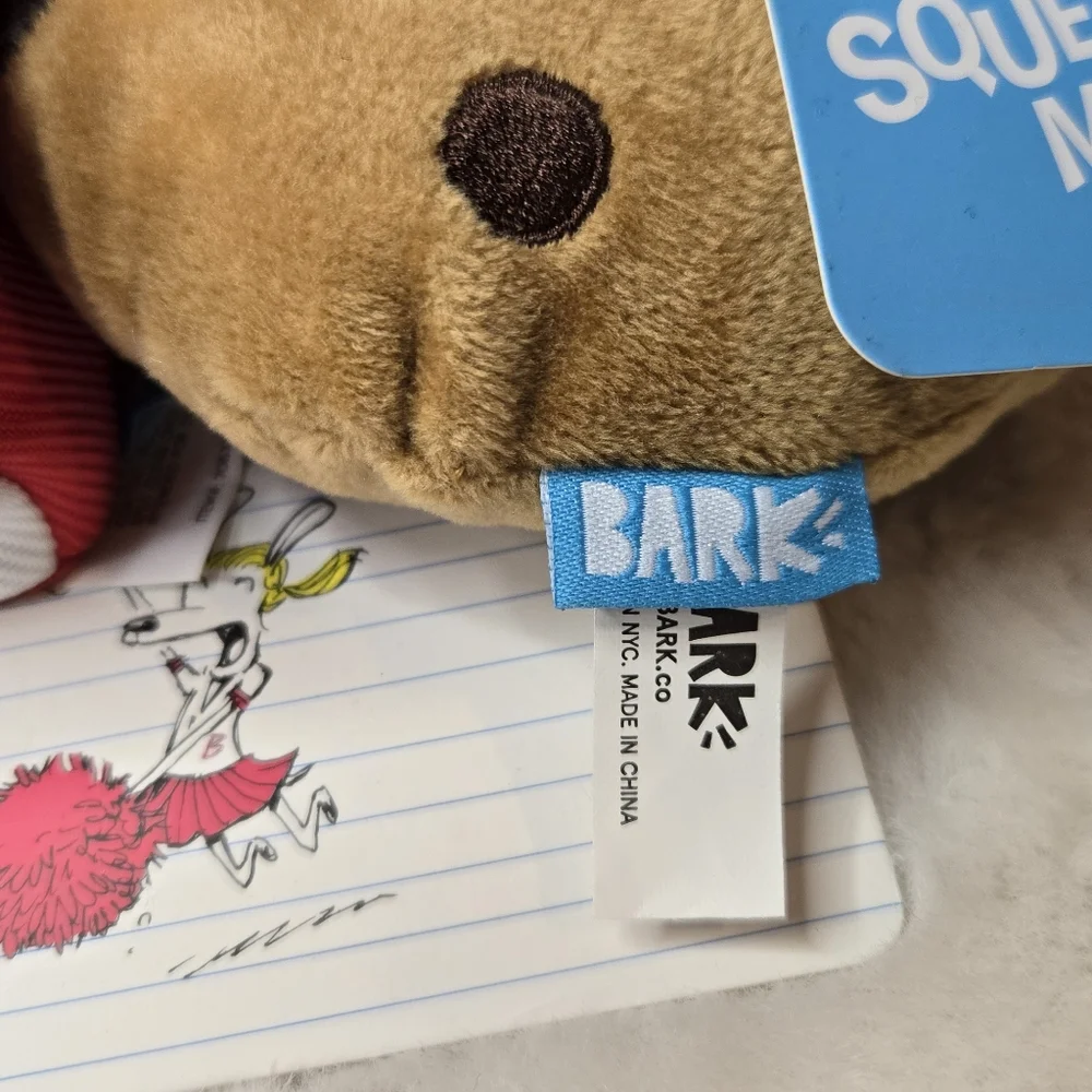 Bark Box Bark To School After-School Snack Pack Milk Cookie Squeaker Toy Set New